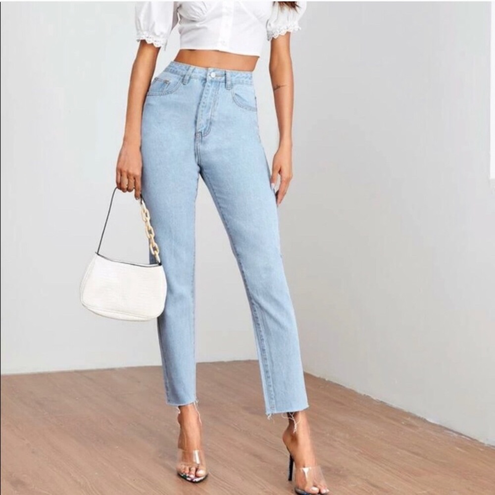 High waisted mom jeans
